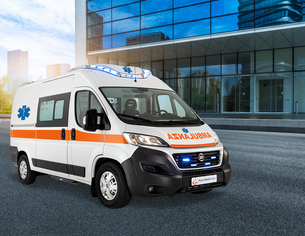 Ambulanza Leonardo Pam Mobility Karismedica e Omas Tecnoarredi